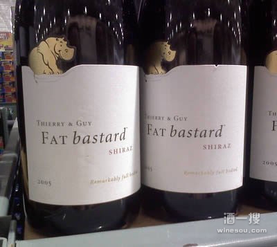 葡萄酒品牌名：胖家伙（FAT bastard）