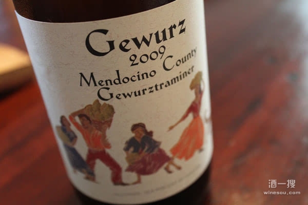 美国加州代表酒款： 门多西诺琼瑶浆葡萄酒（Gewurz Gewurztraminer, Mendocino County）